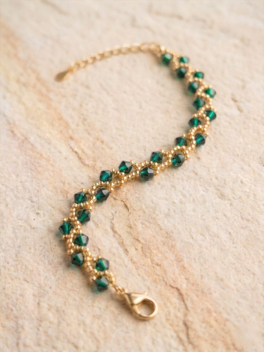 L'Ancrage Souffle, bracelet en perles et cristal